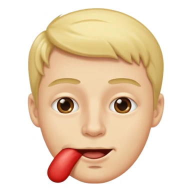 Tommy with foot near his mouth sticker