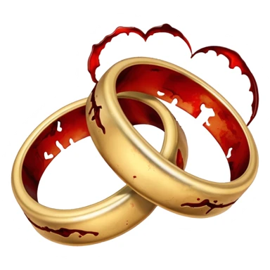2 bloody wedding rings sticker