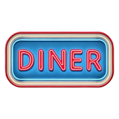 diner marquee sign sticker