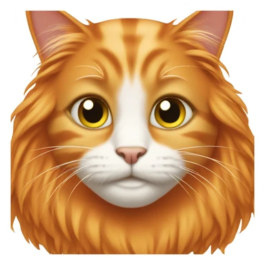 Long hair orange cat  sticker