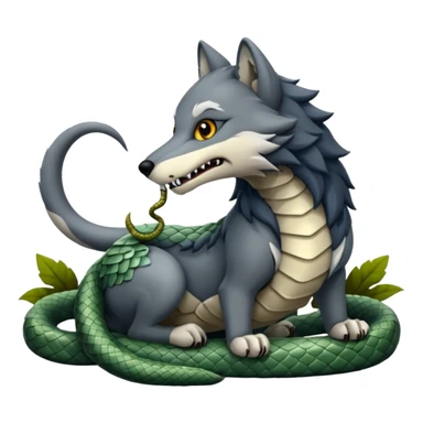 un lupo ed un serpente sticker
