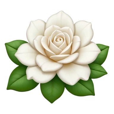 Rosa blanca tipo gardenia sin hojas sticker