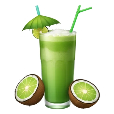 green coconut drink sticker
