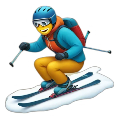Create an emoji representing man skiing sticker