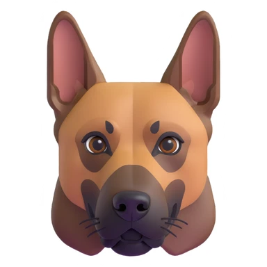 Belgian Malinois dog head only sticker