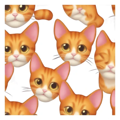 Orange cat in a coquette core aesthetic  sticker