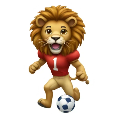 Lion playing football  sticker