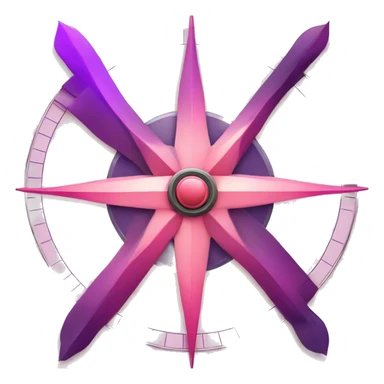Beautiful modern compass with purple and pink grading sticker