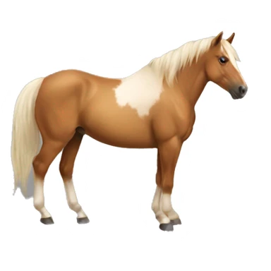 Realistic tan mustang horse sticker