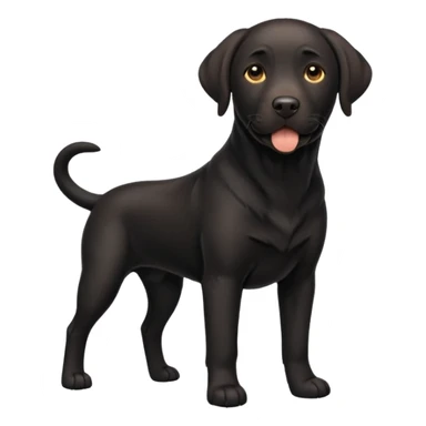 Black adult Labrador sticker