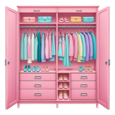 Pink closet sticker