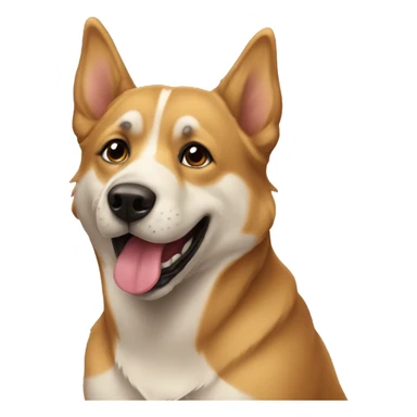 Perro haciendo mewing  sticker