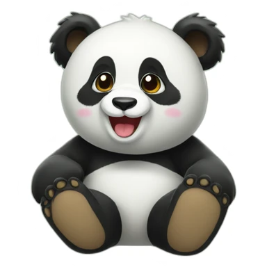 happy panda day sticker