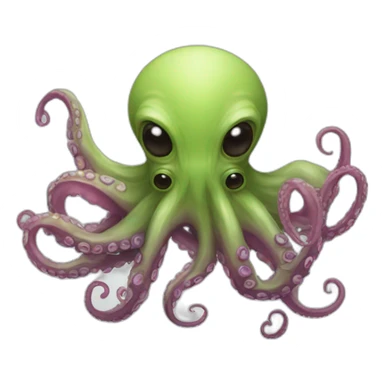 an octopus faced alien sticker