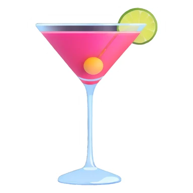 cosmopolitan cocktail in a martini glass sticker
