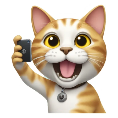 Cat taking a selfie sticker