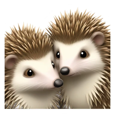 two hedgehogs in love sticker