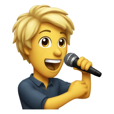 SINGING WITH A MICRPHON sticker