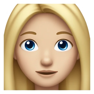 Girl with freckles,blonde straight hair and blue eyes sticker
