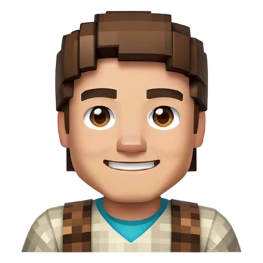 crea un emoji de steve de minecraft solo su cabeza  sticker