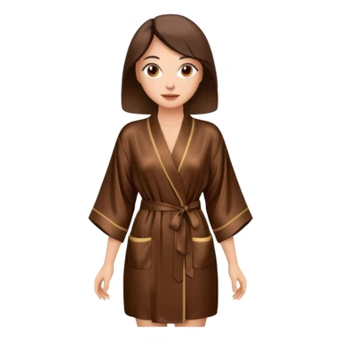 espresso colored silk robe short womens sticker