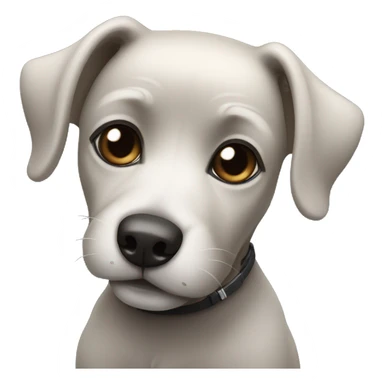 A black little dog sticker