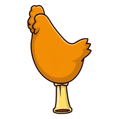 Fried chicken leg sticker