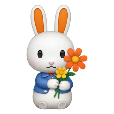 Miffy with a flower sticker