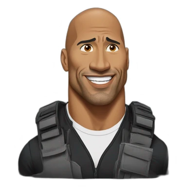 The rock qui se décrote le nez sticker