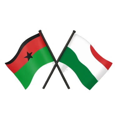 Nigerian flag and Ghanian flag together sticker