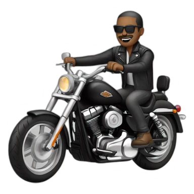 Biker on a Harley Davidson sticker