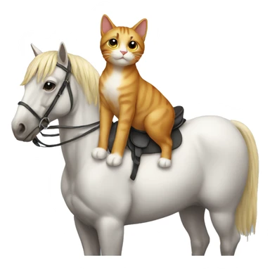 cat on top of horse sticker