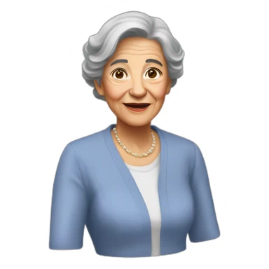 Isabel diaz ayuso detras de un anciano sticker