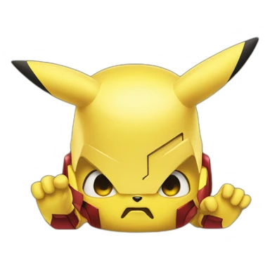 Iron man end pikachu sticker