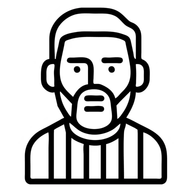 Make the outline thicker while keeping the minimalist Airbnb category icon style, preserve Messi's Argentina jersey and transparent background. sticker