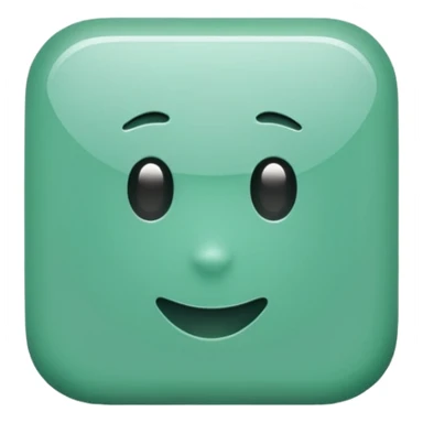 Blank Jade style rounded square icon button sticker