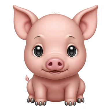 gray baby pig sticker