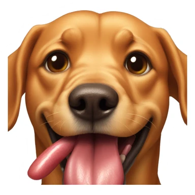realistic dog tongue closeup sticker