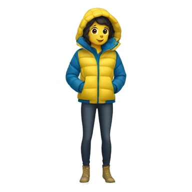 yellow puffer jacket sticker