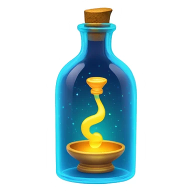 genie in a bottle neon  sticker