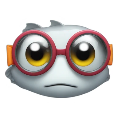 fish wearing swimming goggles sticker