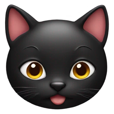 Black cat with hearts sticker