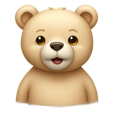 Cute beige bear sticker