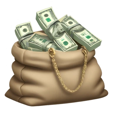 Bags overflowing with money ￼ sticker