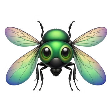 a cute fly with big eyes sticker
