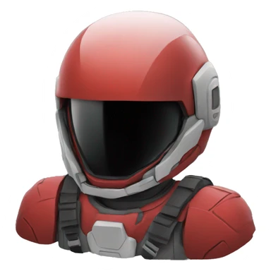 red spacial helmet sticker