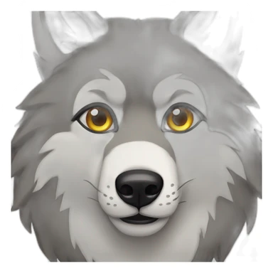Wolf with one eye sticker