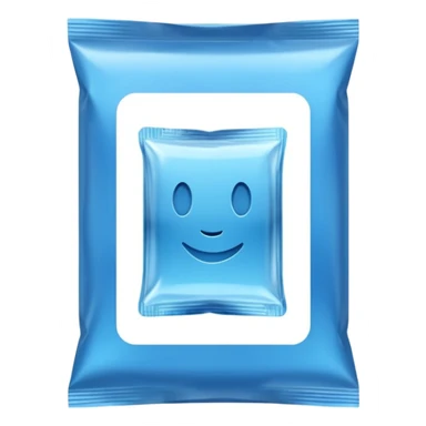 blue pacaged chip with a chip image on it without writing sticker