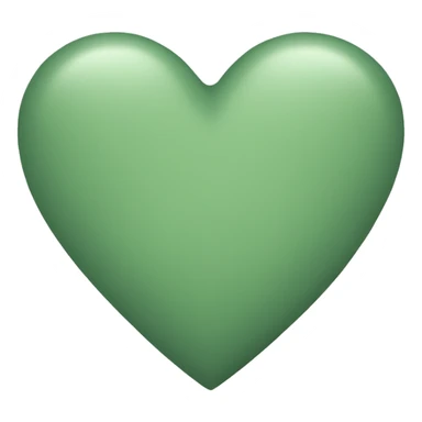 Sage green heart sticker