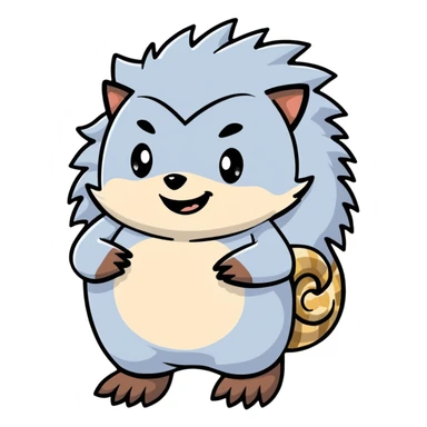 Silver the hedgehog character with pregnant belly sticker